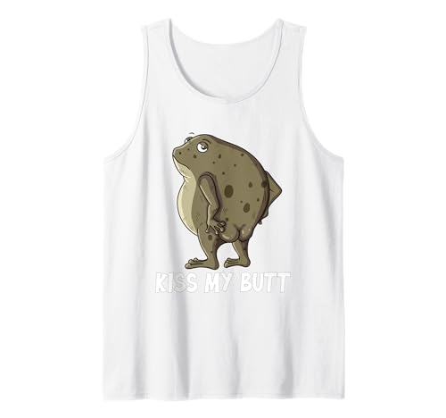 Kaulquappe Frecher Frosch gemeine Kröte sagt kiss my Butt Tank Top