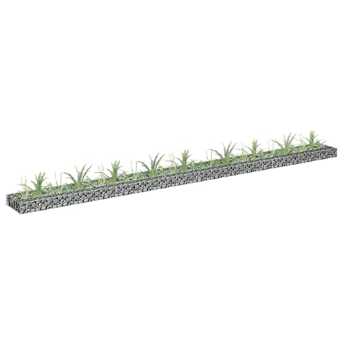 Keketa Gabionen Hochbeet Verzinkter Stahl Steinkorb Hochbeet Hochbeet Hochbeet Wände Blumenständer Outdoor Grow Box Pflanzgefäß 360x30x10cm