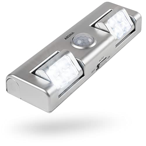 greate. LED Lichtleiste mit Bewegungsmelder batteriebetrieben - LED Schrankbeleuchtung mit Bewegungsmelder & einstellbarer Lichtstrahlung für Schrank, Treppe uvm - Schrankbeleuchtung Batterie
