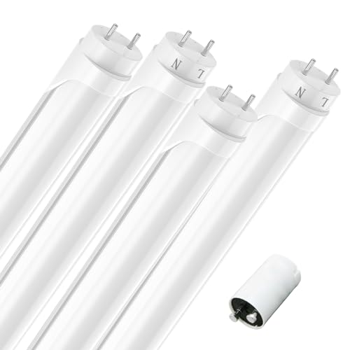 JESLED LED Leuchtstoffröhre 90 cm, T8 G13 LED Röhre Flimmerfrei, 12 Watt 1980 Lumen(165lm/W), Kaltweiß 6000K leuchtstofflampe mit Starter für Garage, Werkstatt, Unterbauleuchte, Büros, 4 Stück