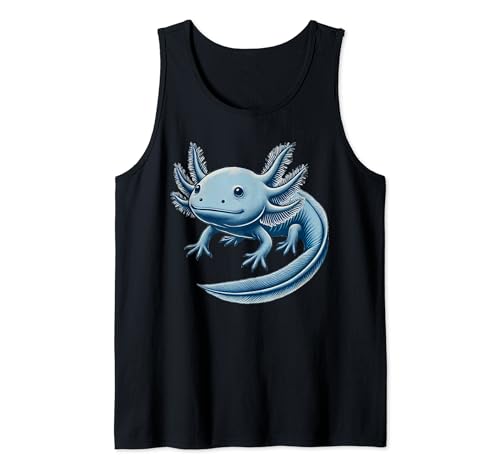 Blue Axolotl Cute Axolotls Tank Top