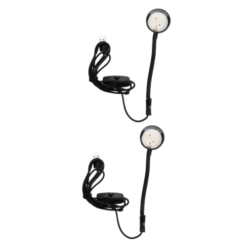 Yardwe 2St kleines Aquarium Licht led ligts led-light fish lamp Beleuchtung von Wasserpflanzen Kompakte Aquarienlampe kleine Fischbecken Kompakte Aquariumlampe Aquarienversorgung Plastik