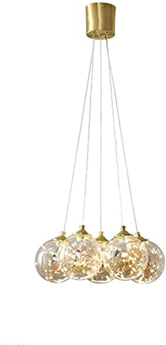 XFZJCHAP Warmer romantischer Kronleuchter, Esszimmer, Esszimmer, Schlafzimmer, Wohnzimmer, LED-Nordic-Alle-Licht-Luxus-Gypsophila-Kronleuchter, warmes Licht, 5 Tonnen, hergestellt in China