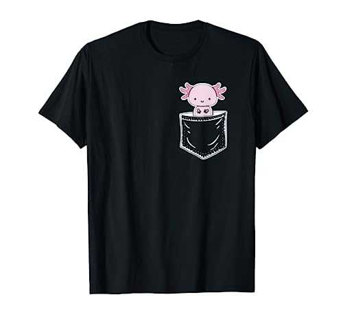 Axolotl Inside Pocket Watching You- Gehender Fisch Axolotl T-Shirt