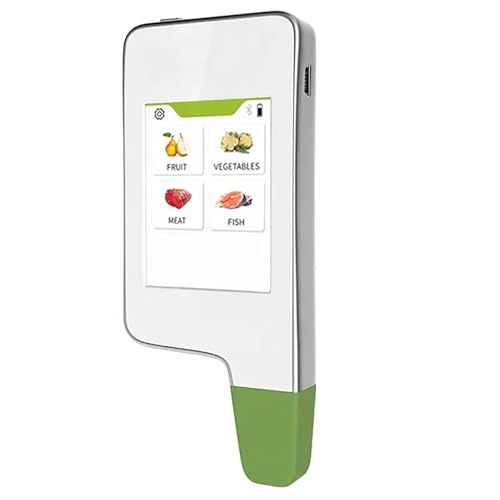 LHQYA Nitrat-Tester, Lebensmittel-Digital-Tester Mit Touchscreen-Display, 3-Farben-Display, Mess-Messbereich: 0-9999 Mg/kg, Fehler Weniger10%, Für Obst/Gemüse/Fleisch/Fisch