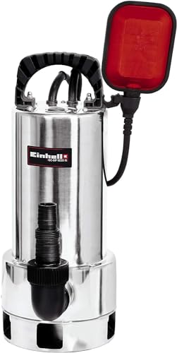 Einhell Schmutzwasserpumpe GC-DP 9035 N (900 W, Edelstahl-Pumpe, max. Fördermenge 18.000 l/Std., max. Fremdkörpergröße 35 mm, stufenlos höhenverstellbarer Schwimmerschalter)