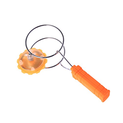 Weishazi magnetisches Gyro-Rad, magisch, drehbar, LED, buntes Licht Gyro YoYo Spielzeug, Kinder Geschenke Orange