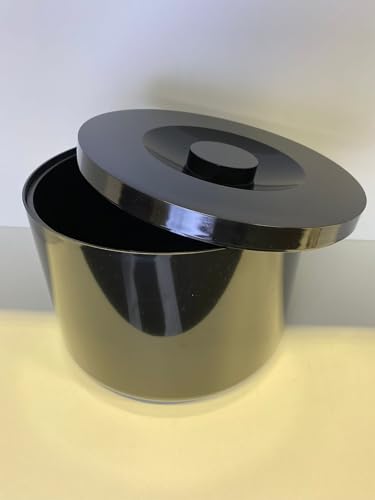 bobatra.de Eiswürfeleimer/Eiswürfelbehälter mit Herausnehmbare Tropfschale 10 Liter in Schwarz mit deckel