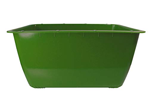 UvV 200 Liter Mörtelkübel 2. Wahl (Farben abweichend) Grün Mörtelwanne Blumenkübel Wasserbehälter, Futtertrog zur Verwendung im Außenbereich - Stahlschiene zur seitlichen Verstärkung