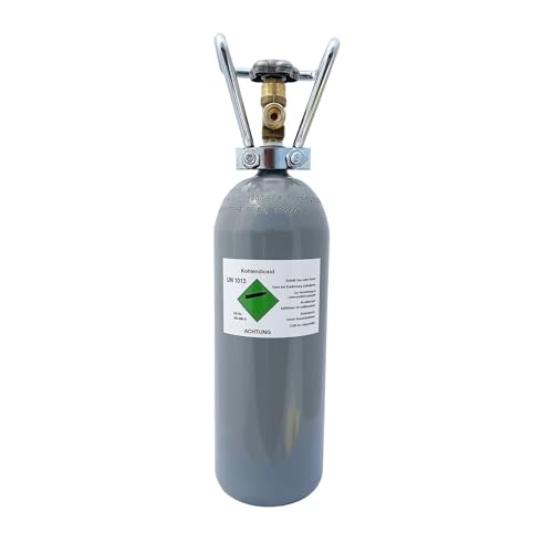 ich-zapfe.de CO2 Flasche 2kg für Zapfanlage und Aquarium - Aluminium Gasflasche, Lebensmittelecht, Mehrweg, Gefüllt, Ideal für Bierkühler, Aquarium CO2 Flasche