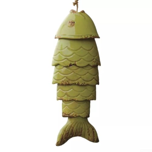 Koi-Fisch-Windspiel aus Karbonstahl, robust und belastbar für den langfristigen Gebrauch (grasgrün)