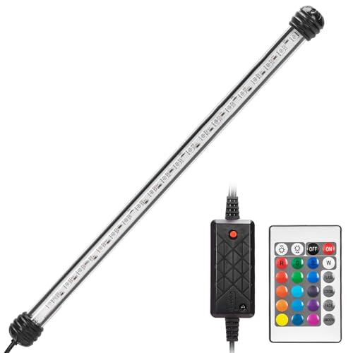 Nobleza - LED Aquarium Beleuchtung, IP67 Wasserdicht Aquarium Lampe mit Fernbedienung, RGB Multicolor Farbwechsel zum Beleuchten von Aquarienpflanzen(4w 40CM, RGB)