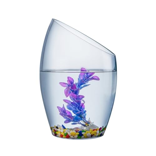 Dh2yjnbf3 Aquarium Transparentes Glas, kleines Aquarium, Mehrzweck-Aquarium for kleine Goldfische, Hydrokultur-Pflanzenzucht, dekorative Fischtanks Aquarium(Groß)