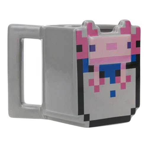 Paladone Minecraft Eimer mit Axolotl Tasse | Neuheit Minecraft Merch | 400ml (13 fl oz)