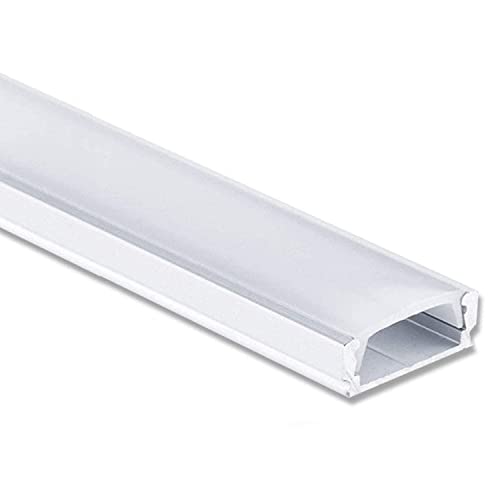 INNOVATE 2m LED Schiene - Aluminium Profil - Aluprofil für LED Stripes/Streifen - LED Kanal - ALU Leiste - LED Diffusor - Abmessung: 2000mm x 17mm x 7mm