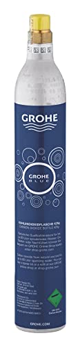 GROHE Blue - CO2 Flasche (425g, für jeden Wassersprudler, für bis zu 60 Liter), chrom, 40651000