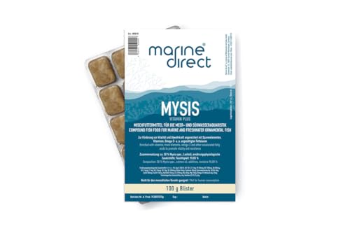 Marine Direct – Frostfutter Mysis 100g Blister – nährstoffreiches Fischfutter für Süß- & Meerwasser Aquaristik – gefrorenes Aquarienfischfutter