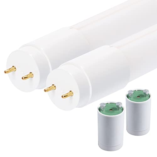 proventa LED-Röhre 120cm 2er-Pack 14W 2.100 Lumen neutralweiß 4.000K G13 mit Starter für KVG/VVG