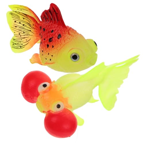 Gogogmee 2st Künstlicher Künstliche Aquariengoldfische Aquarienfische Gefälschter Tropischer Fisch -Fisch-Ornament Schwimmende Goldfische Spielzeug Kieselgel