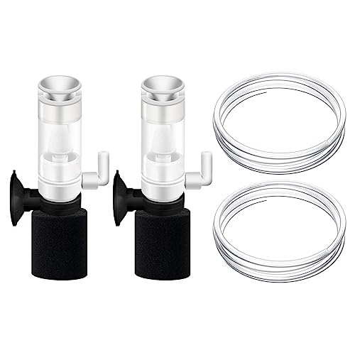 MiOYOOW Aquarium Schwammfilter,Mini Aquarium Luftpumpe Kleine Luftbetriebener Schwammfilter mit Schlauch für Aquarium Aquarien