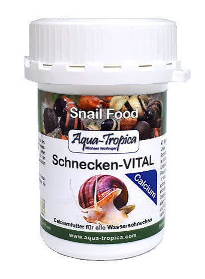 Aqua-Tropica - Schnecken-VITAL Kalzium - Calcium Schneckenfutter zum Gehäuseaufbau 40 g