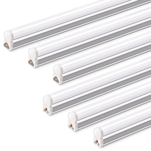 Barrina T5 LED Leuchte 117cm, 20W 2200lm 6500K Superhelle Weiße Kellerlampe LED Röhrenlampe für Küche Wohnzimmer Schlafzimmer Esszimmer Balkon Flur Garage Keller, Anschließbar, Fest Verdrahtet, 6er