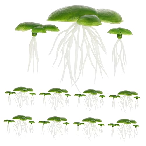 Happyyami 6 Packungen künstliche Wasserlinsenpflanze Guppy dekorative Kunstpflanze kunstplflanze artificial plant Aquarium Anlage gefälschte kleine Wasserpflanze Zierpflanze für Aquarien