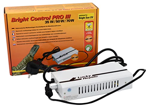 Lucky Reptile Bright Control PRO III -Multiwatt-Vorschaltgerät für Metalldampflampen -Elektronisches Vorschaltgerät für Bright Sun Lampen - 35/50/70 Watt, Schwarz,1 Stück