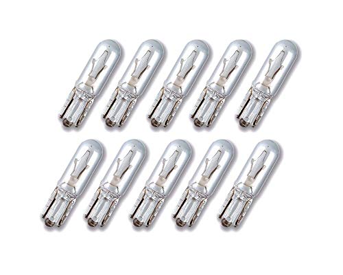 Kummert Business Glühlampe Tacholampe Glassockellampe Signallampe T5 12V 1,2W W2x4.6D 1,2 Watt (10)