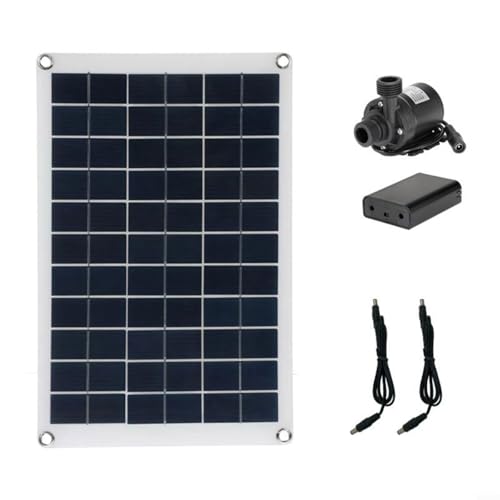 ZYNCUE 50W 800L/h Solar Panel Wasserpumpe Set, Solar Wasserpumpe Geräuscharm Wasserfall...