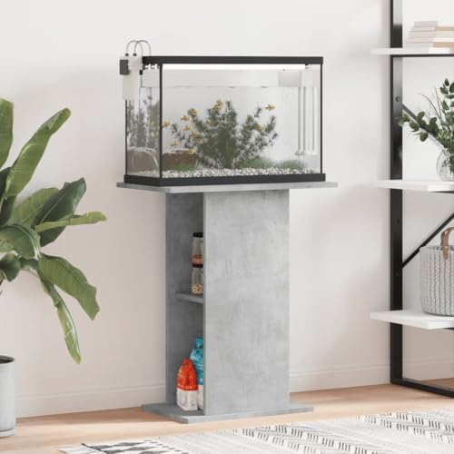 Xichuzi Aquariumständer Betongrau 60,5x36x72,5 cm Holzwerkstoff, Aquarium Unterschrank, Aquarium Schrank, Aquariumschrank, Aquarium Tisch, Aquarium Stands