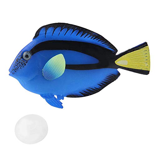 Aquarium künstliche Fische Künstliche Bunte Fische schwimmen gefälschte tropische Fische lustige leuchtende Silikon Fische lebensechte bewegliche Fische Ornament Dekorationen mit Saugnapf (#2)