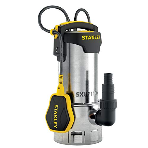 Stanley Tauchpumpe SXUP1100XDE für Schmutzwasser (1.100 W,max. Förderleistung 16.500 l/h, max. Förderhöhe 10,5 m)