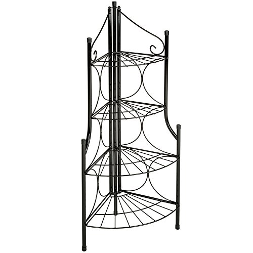 tectake Pflanzentreppe Blumenbank 4 Stufen rund - belastbar bis 40 kg - ca. 30 x 30 x 106 cm