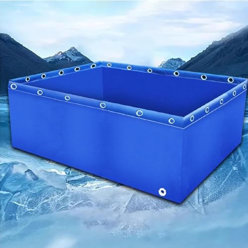 Tragbarer PVC-Canvas-Aquarium-Pool mit Ablassventil für Salzwasserfische, 0,5 mm, Plane, Wasserspeicher für Koi-Fische und Schildkröten