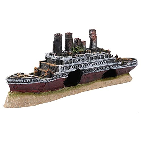 KSTE Titanic Verlorene Wrecked Boot Schiff Aquarium Dekoration Ornament Wrack Verzierungen