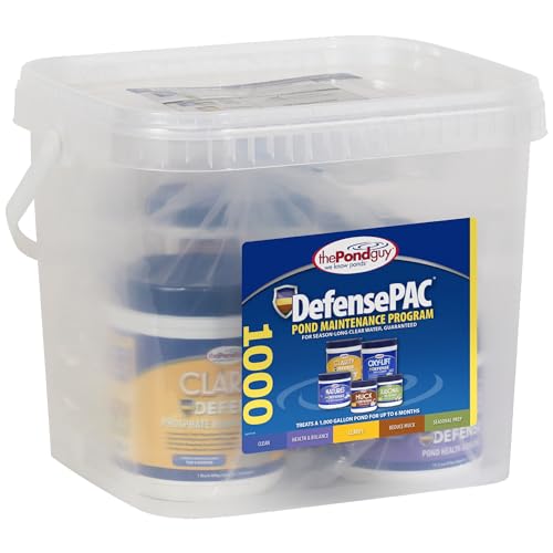 The Pond Guy DefensePAC 1000 nützliche Bakterien-Set, wassersichere Teichpflegeprodukte, natürliche Lösungen für Schlamm, Schlamm und trübes Wasser