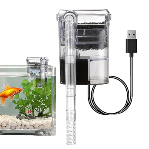 Aquariumfilter, leise Aquariumfilter, externer Tankfilter, Aquarium-Filtrationssystem, Aquariumfilter, einfach zu bedienen, Tankfilter Aquarium-Zubehör für sauberes Wasser, Haustiergesundheit