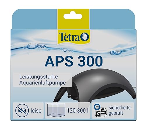 Tetra APS 300 Aquarium Luftpumpe - leise Membran-Pumpe für Aquarien von 120-300 L, schwarz