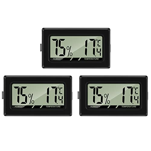 Thlevel Mini LCD Digital Thermometer Hygrometer Temperatur Luftfeuchtigkeit Tester für Kühlschrank Innen (3PCS)