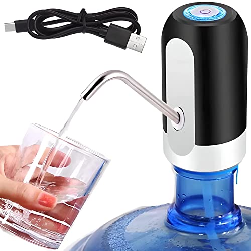 Retoo Wasserflaschen Pumpe Flaschen-Wasserspender Elektrische USB-Ladegerät Wasserspenderpumpe Trinkwasserschalter Wasserpumpe für Camping Küche Büro Barbecue 5W