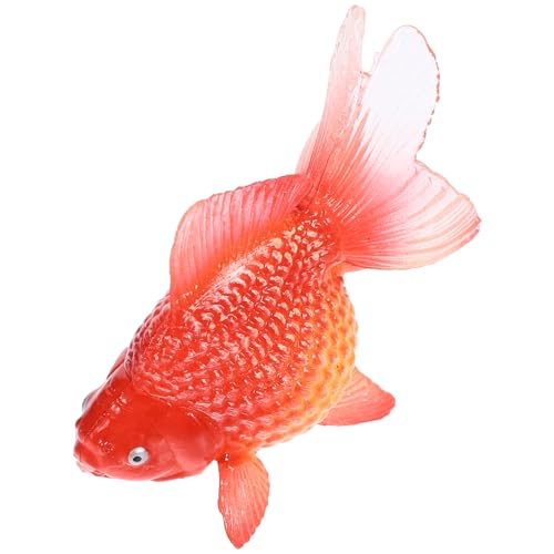 Toyvian Mini-Koi-Fische Mini- -Figuren Miniatur-Koi-Fische Winzige Fische Meerestiere Spielzeug Für Feengarten-Zubehör Rot