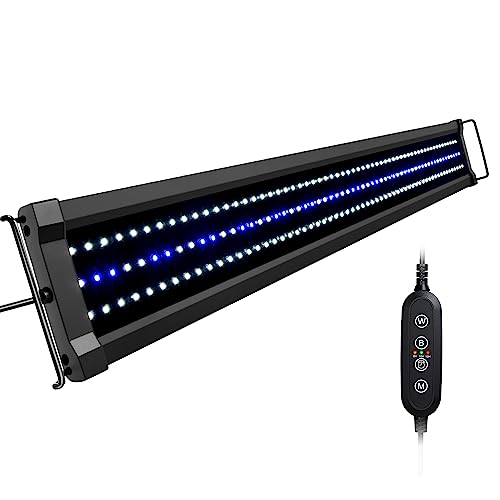 NICREW ClassicLED G2 Aquarium Beleuchtung, Steuerbar LED Lampe mit Mondlicht, IP67 Wasserdicht für Süßwasser-Aquarien, 90-125cm