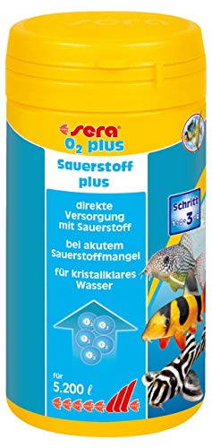 sera (03415) O2 plus 260g zur Sicherung der Versorgung mit Sauerstoff im Aquarium, hilft gegen Gerüche sowie sofort und effektiv bei lebensbedrohlichem Sauerstoffmangel, farblos