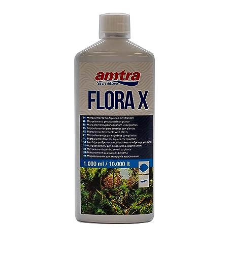 Amtra Flora X - Eisen- und Spurenelementzusatz für Aquarien, Dünger für Aquarienpflanzen, für Süßwasser, 1000 ml