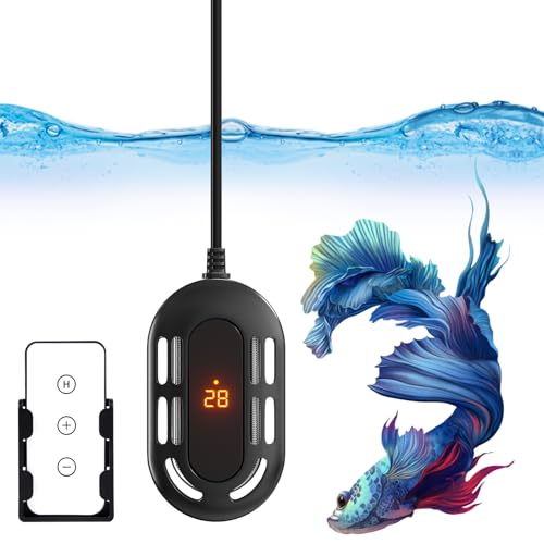 BrightArk Aquarium Heizung, 100W Aquarium Heizstab Temperatur Einstellbare, Digitale Anzeige Temperaturregelung Fischtank Heizstab Mit Saugnäpfen und Thermostat Regelheizer für Aquarium 70L, 1 Stück