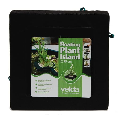 Velda 127579 Driving Planting Island for the Pond, Diameter 35 Cm, Square, Floating Plant Island