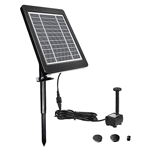 huanzhi Solarpanel, 200 l/h, für Pool, Teich, Garten, Sprinkler für Vogelbad, Pumpe