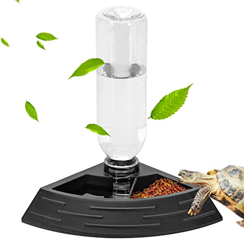 Nobleza - Schildkröten Wasserschale, Fressnapf Schildkröten Reptilien Fütterung Nahrungsschale Wasser Schüssel, Automatisierte Futterspender Plastik Trinkschale Eidechse, Größe S