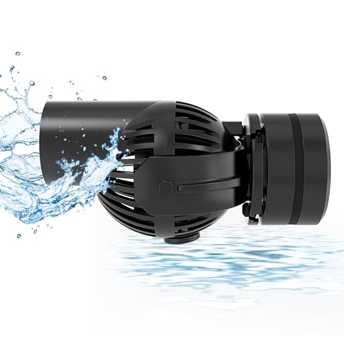 hygger Wellenpumpe für Aquarium, 3000L/H 4W Strömungspumpe Aquarium,360° Drehbare Powerhead Umwälzpumpe Aquarium Klein Leise Wave Maker mit Starker Magnet Saugbasis für 11-56L Tank